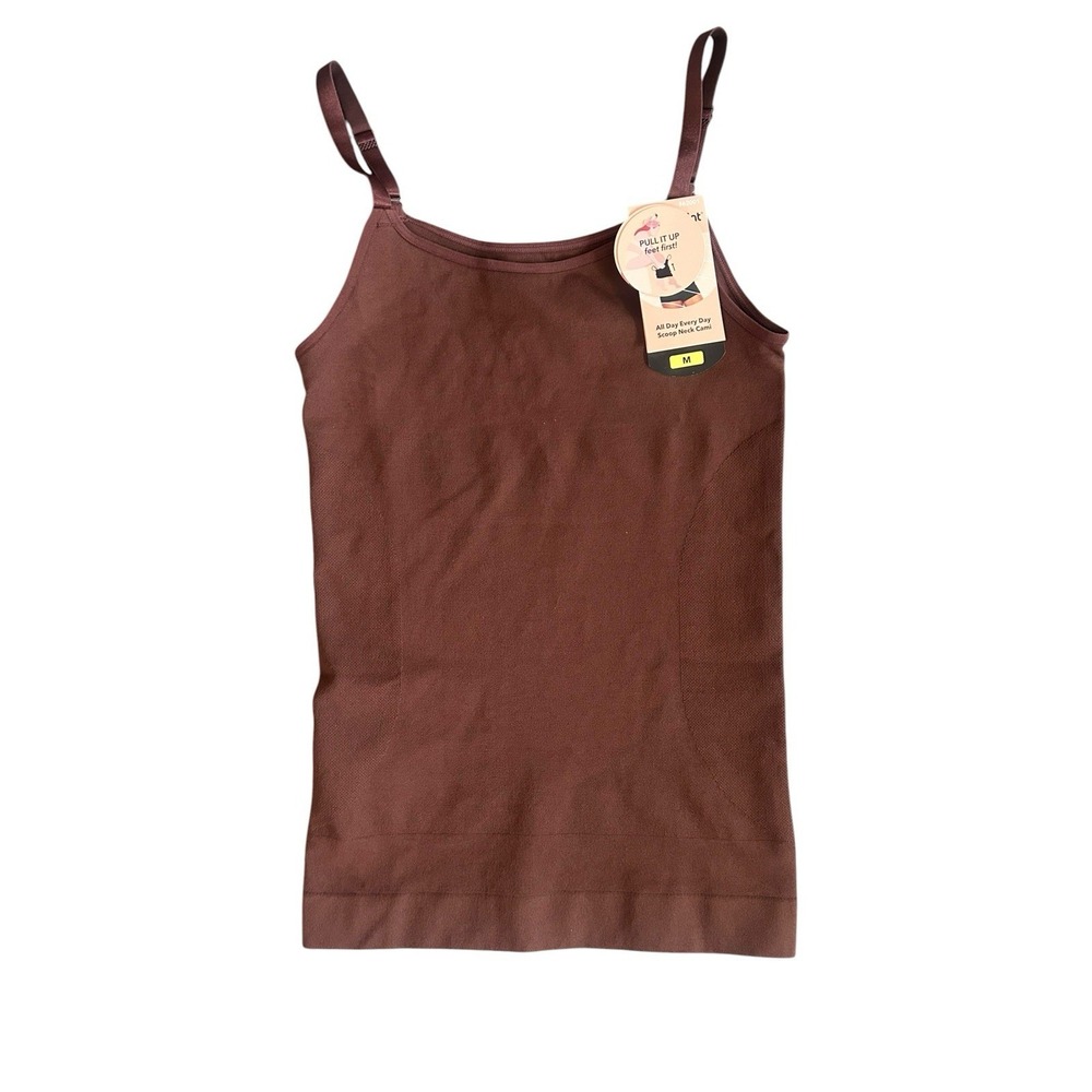 Shapermint All Day Every Day Scoop Neck‎ Cami Camisole Brown Medium NEW